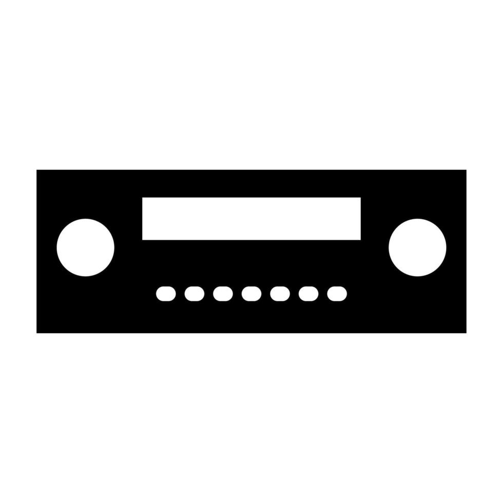 Car stereo icon on white background vector