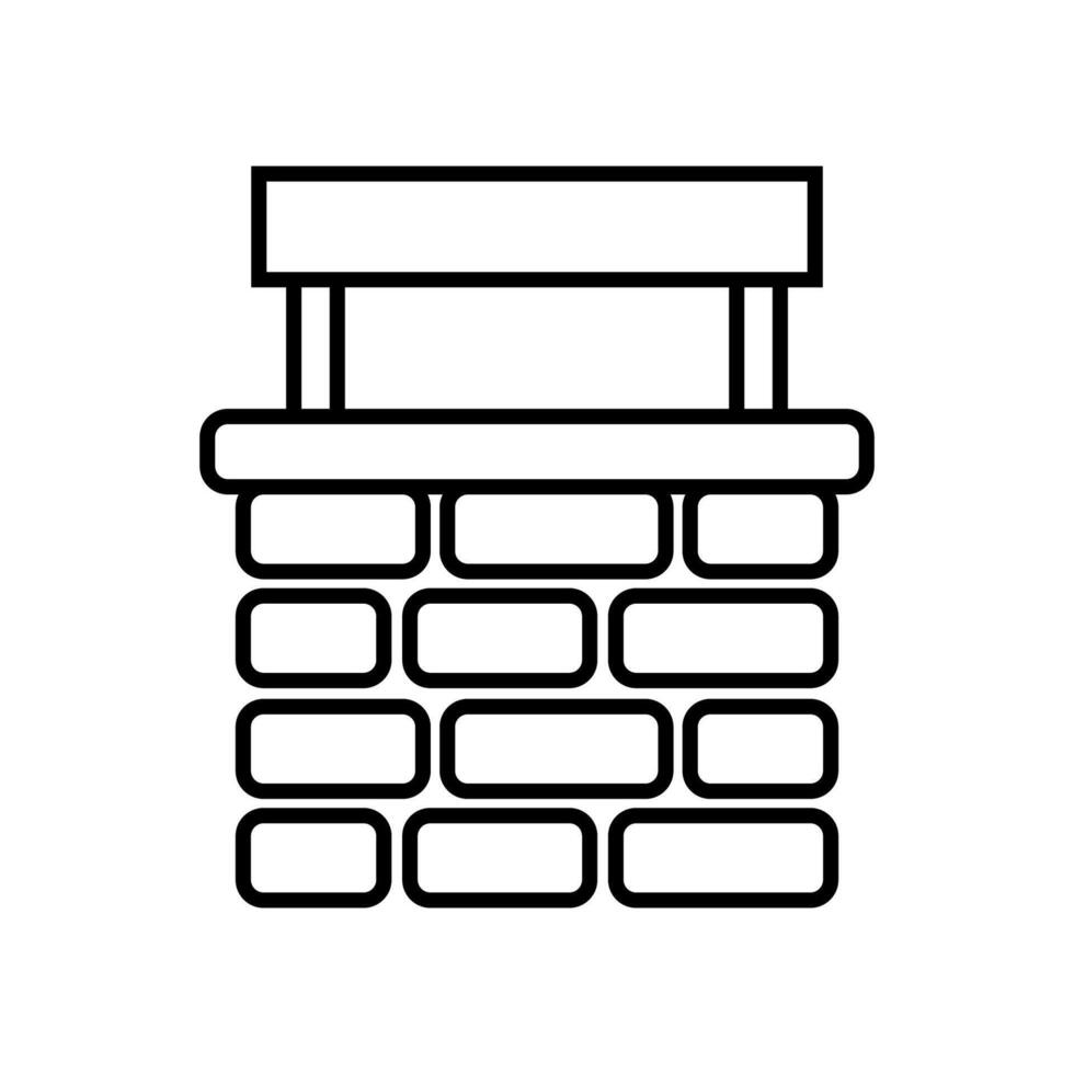 Roof chimney icon on white background vector