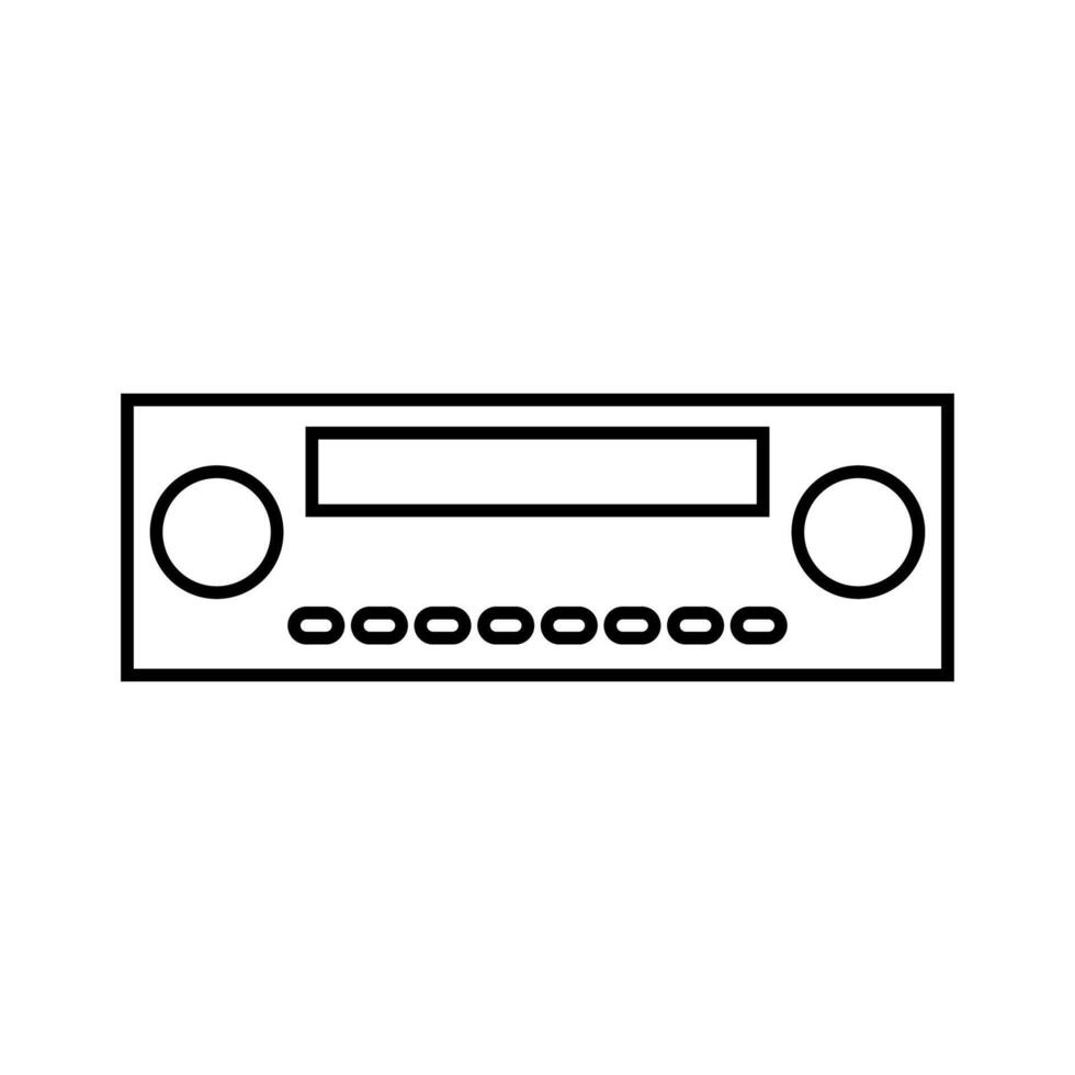 Car stereo icon on white background vector