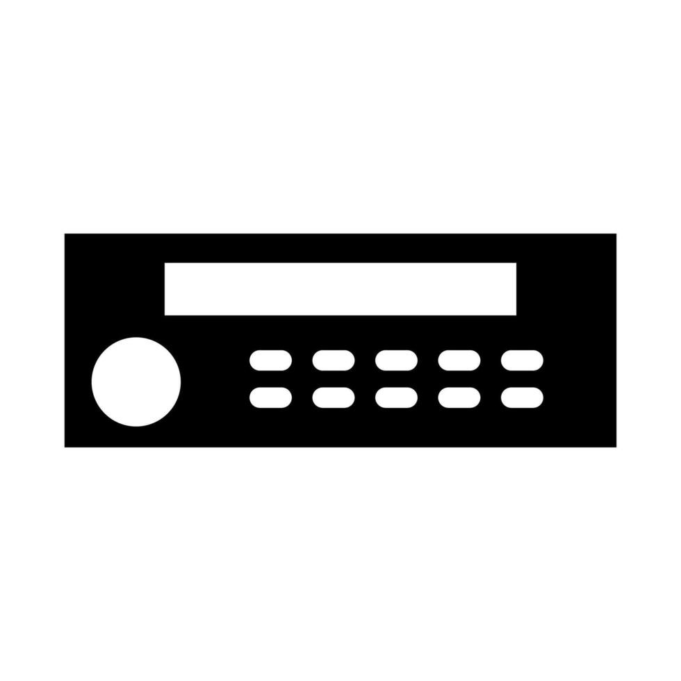 Car stereo icon on white background vector