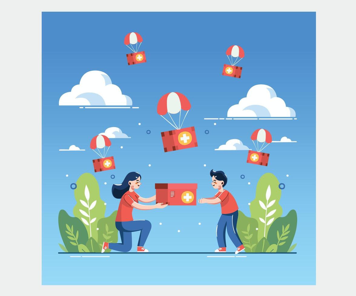 National Volunteer Week Background Illustration vector