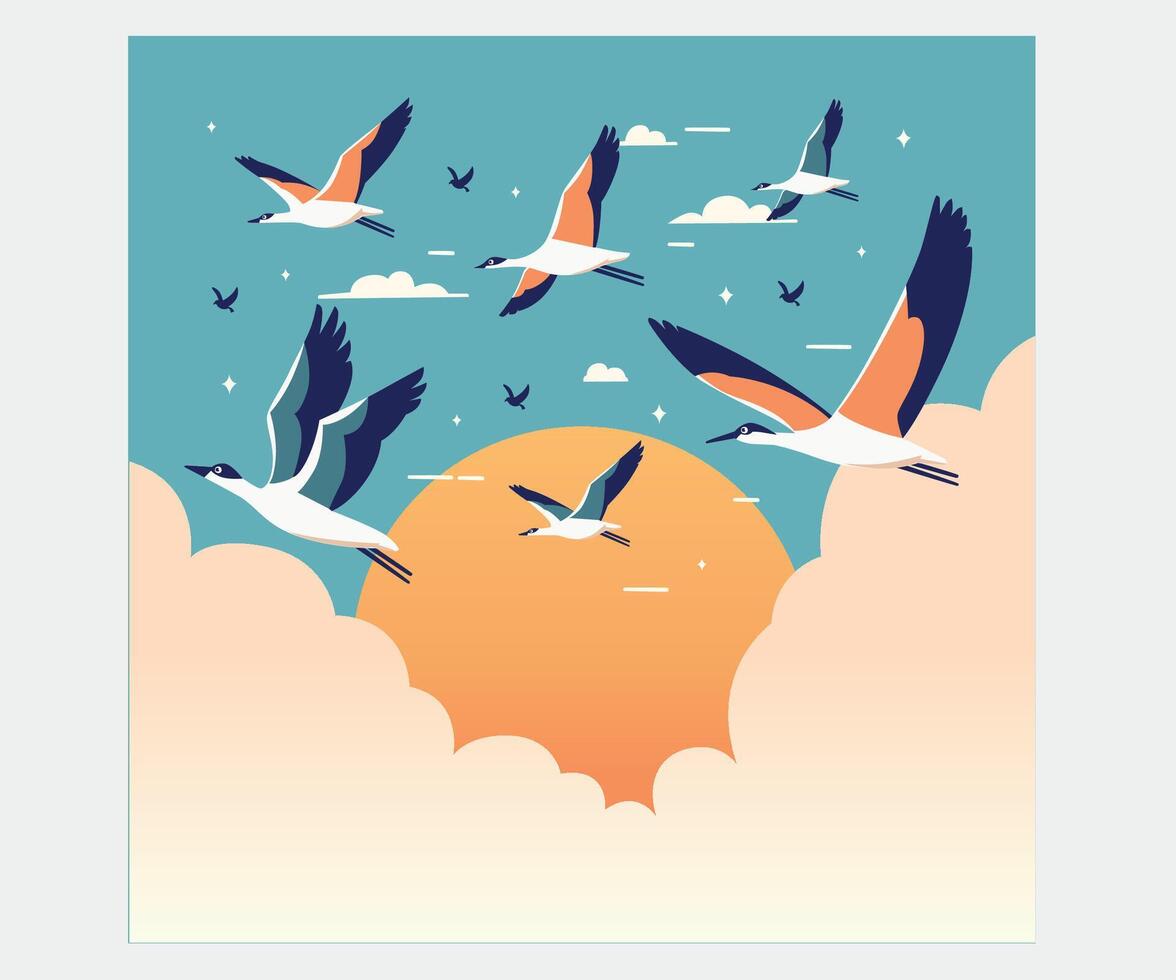 Hand Drawn World Migratory Day vector