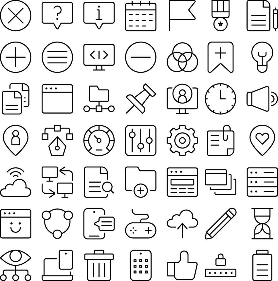 of User Experience Icon Set. Perfect for user interface, new application vector