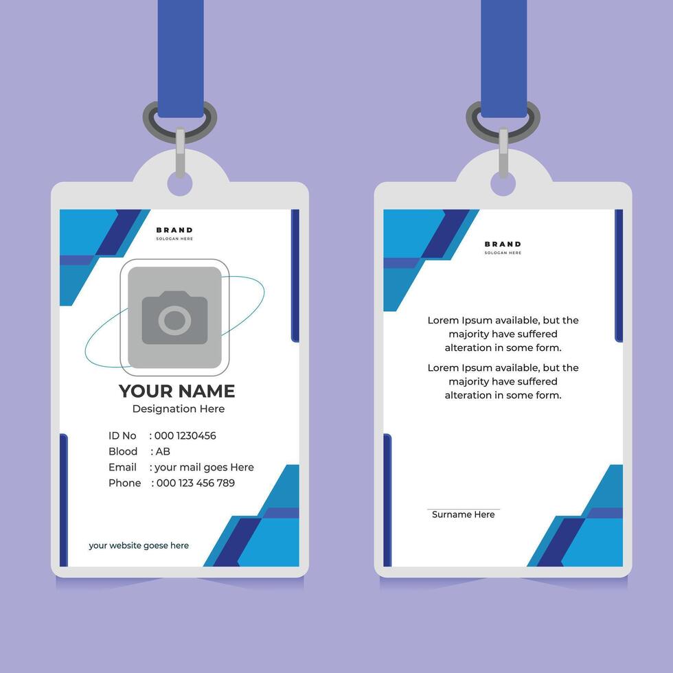 id card design illustration Free vector