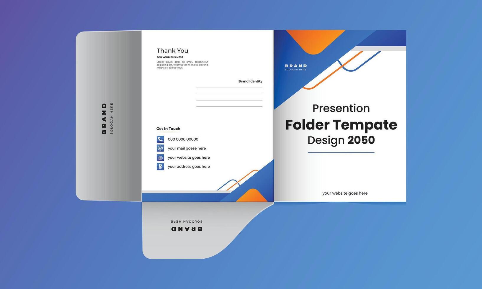 Cover design for folder, brochure, catalogue, layout for placement of photos and text, creative modern design Free vector