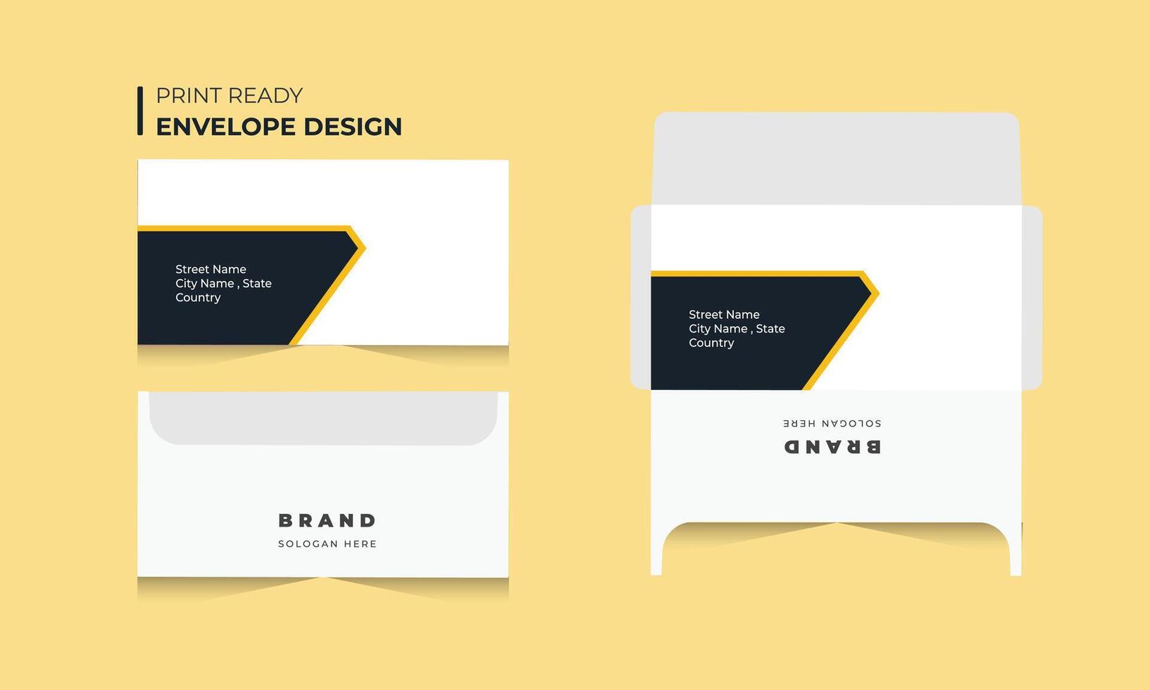 envelope design, modern envelope design Free vector