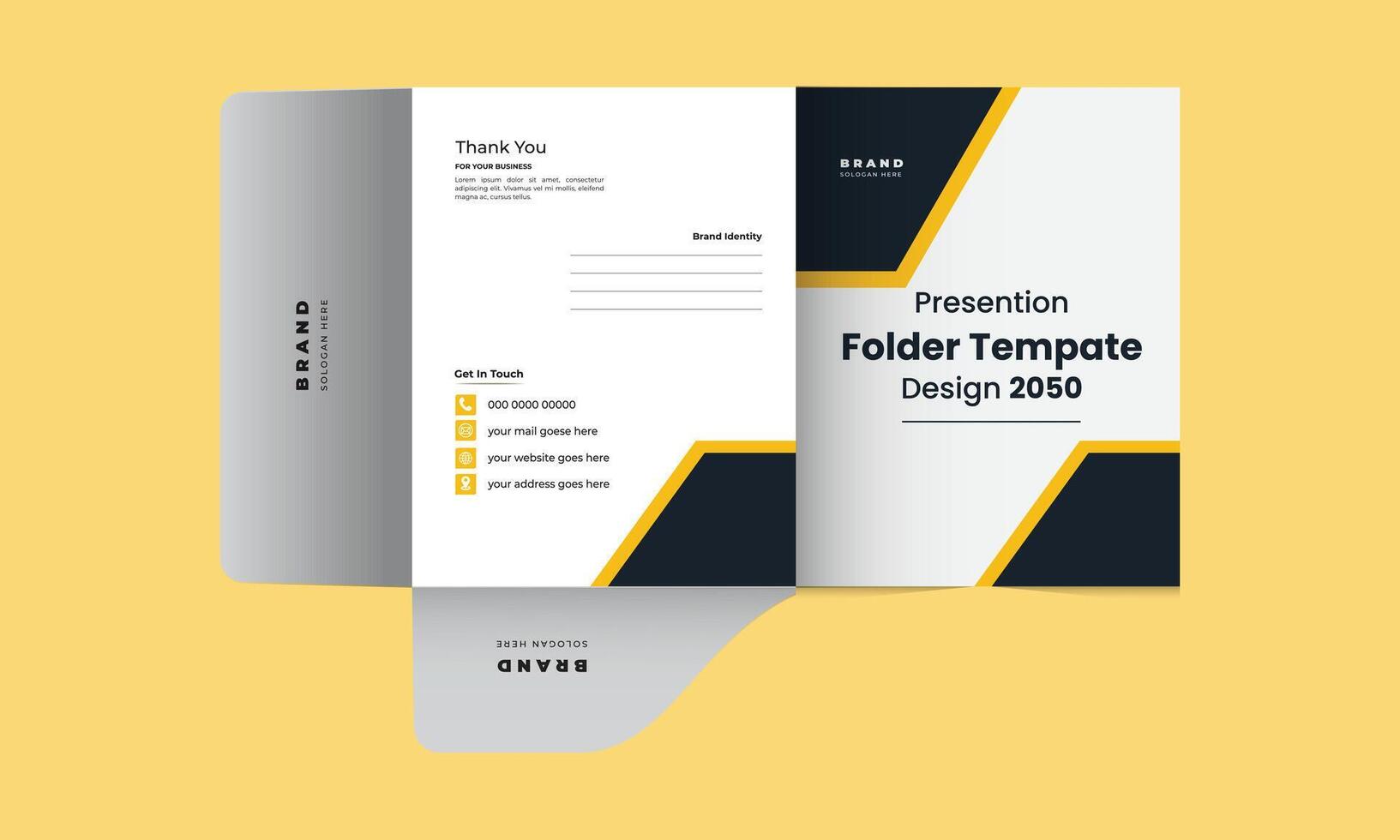 Cover design for folder, brochure, catalogue, layout for placement of photos and text, creative modern design Free vector