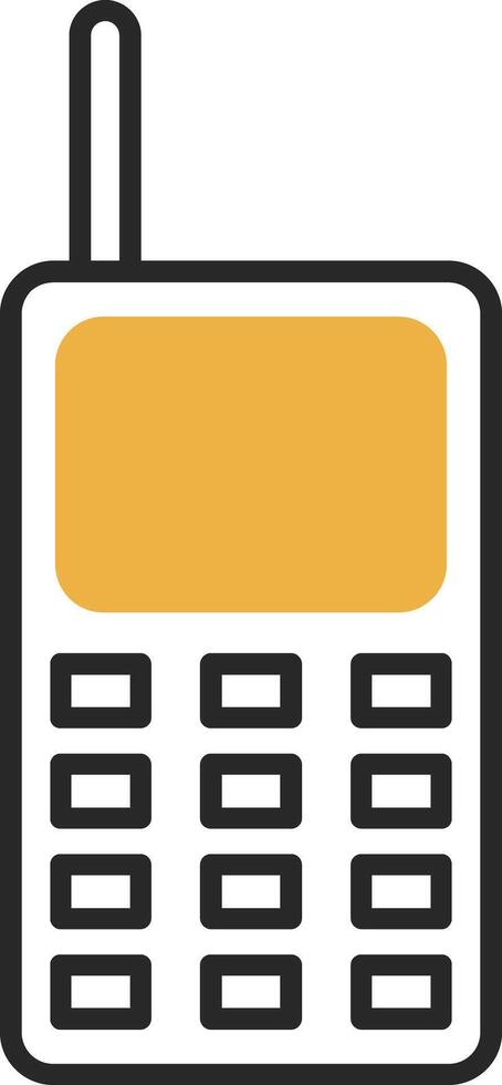 Walkie Talkie Skined Filled Icon vector