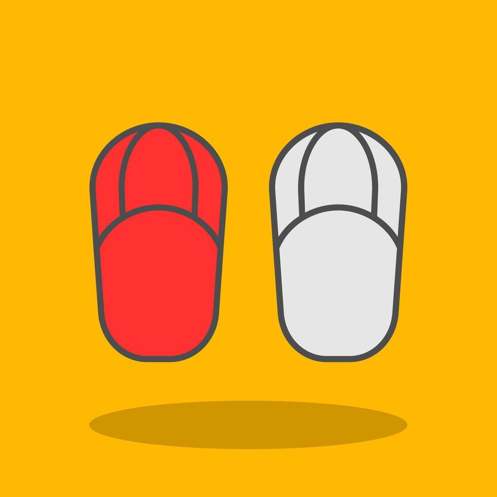 Sandals Filled Shadow Icon vector