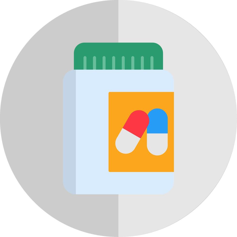 Pill Flat Scale Icon vector