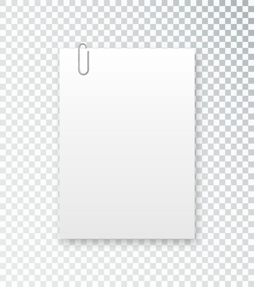 Blank paper sheet in A4 vector