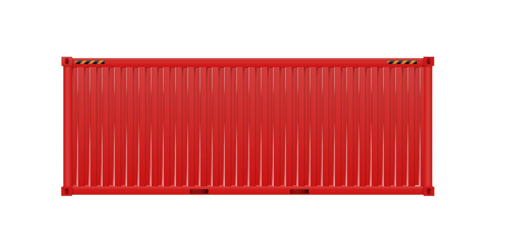 Red Shipping Cargo Container Twenty vector