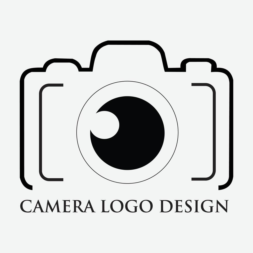 Photo camera silhouette, icon vector