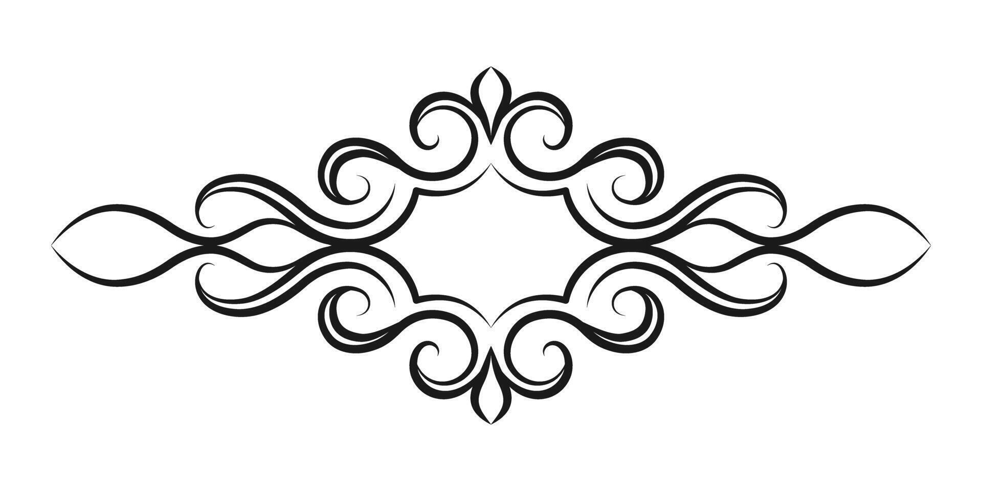 vintage baroque ornament. Luxury template frame, border. Retro pattern victorian style acanthus. For logos, labels, wedding invitations, certificates, menu. vector