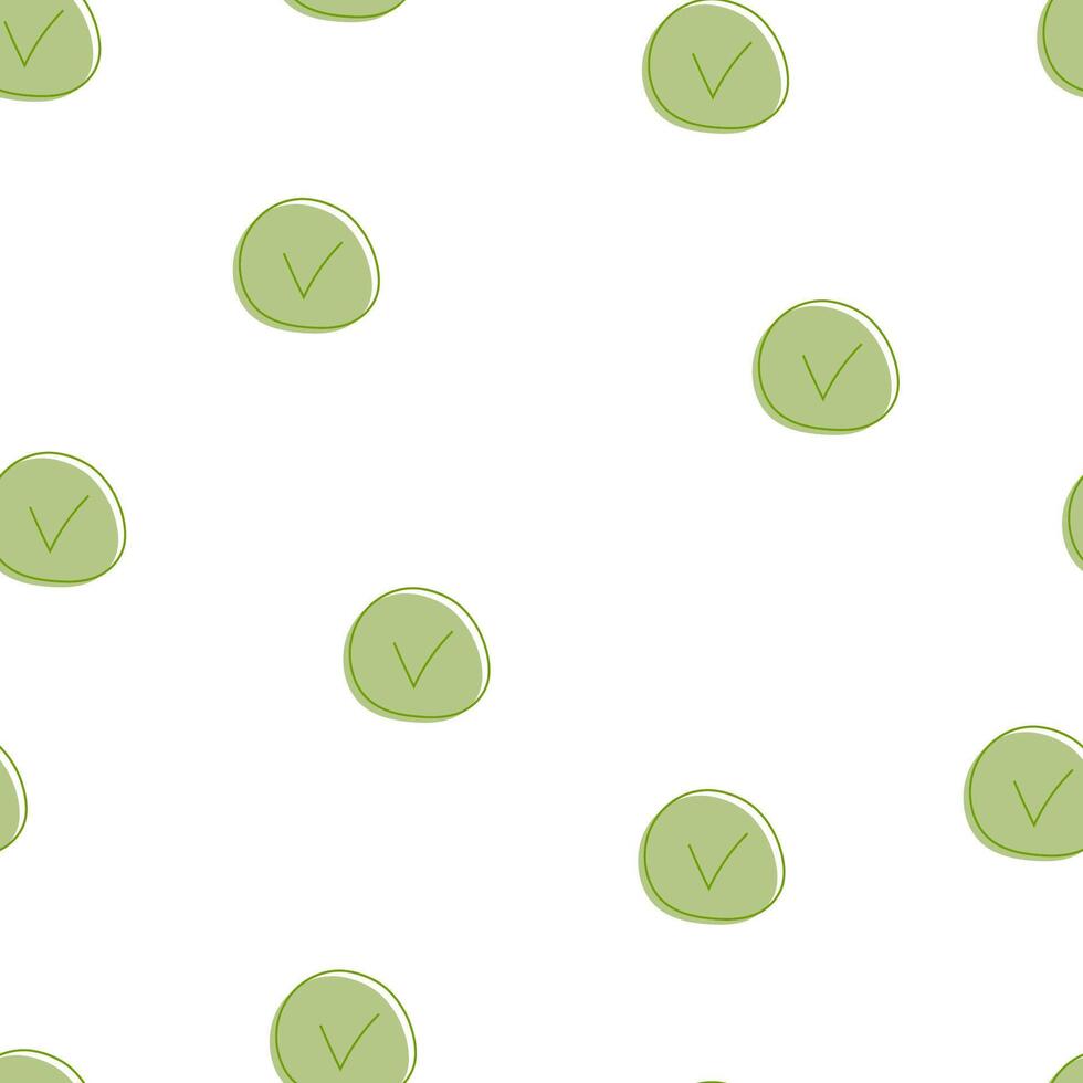 White Background With Green Check Mark vector