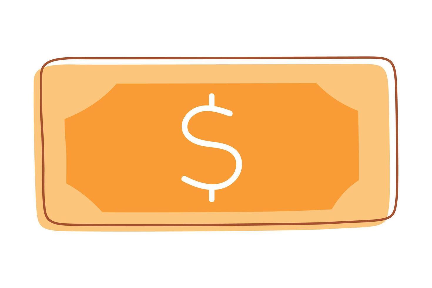 A yellow button featuring a dollar sign symbol on it. vector