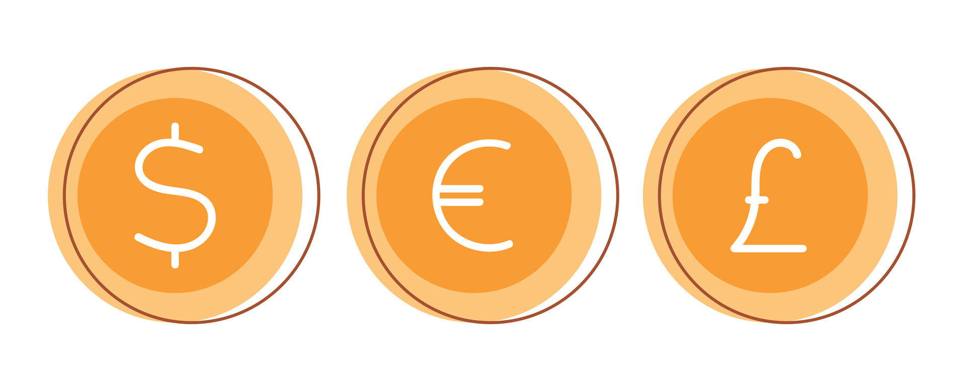 Three Different Types of Currency Displayed 43030450 Vector Art at Vecteezy