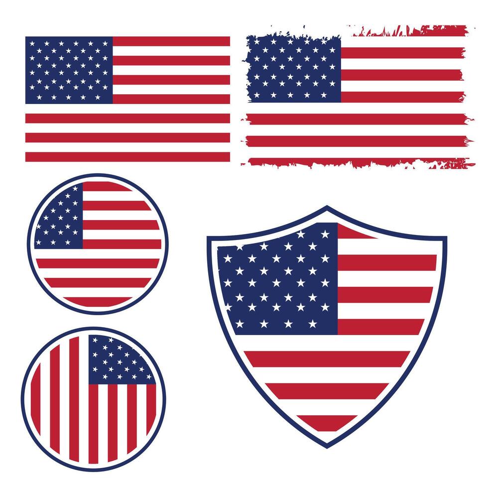 Free USA flag Design art vector