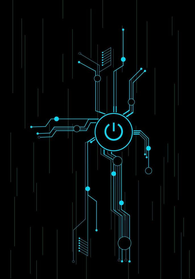 Futuristic circuit board technology background vector