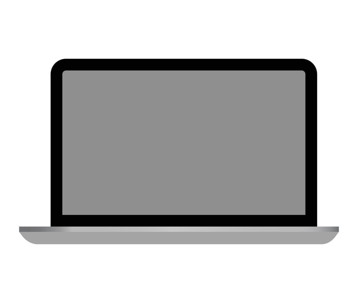 Laptop . Flat icon illustration. vector