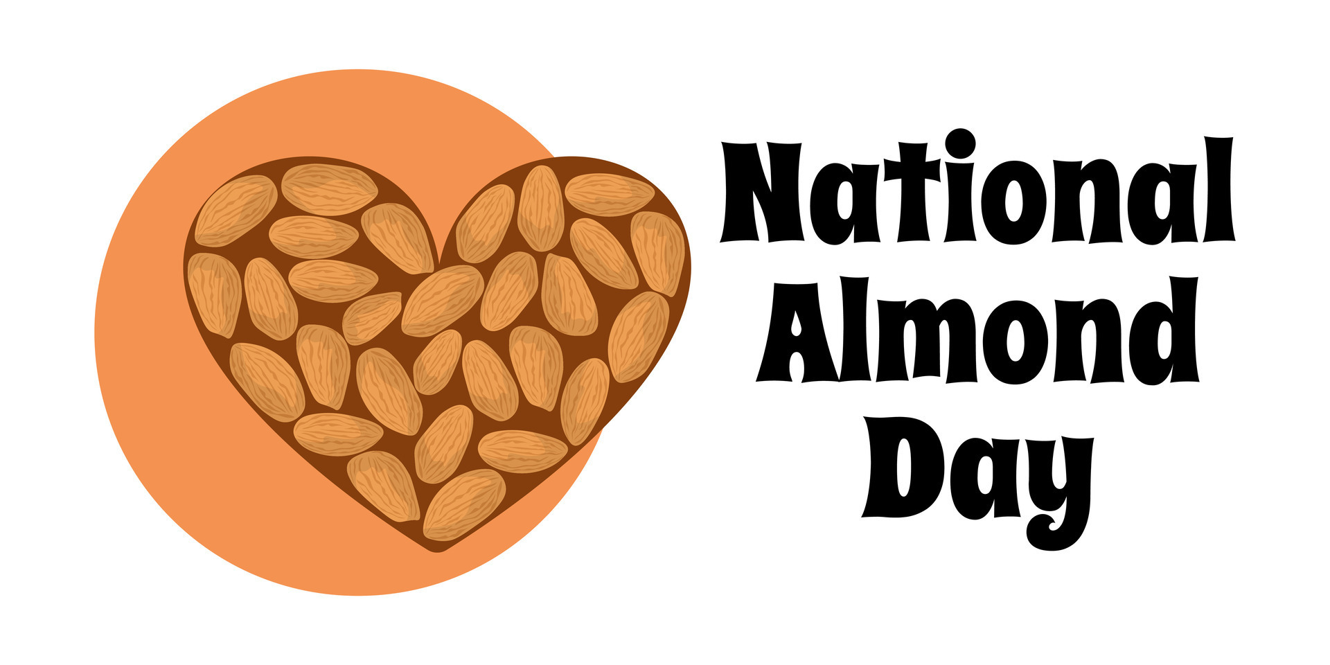 National Almond Day, horizontal poster or banner design about healthy food 43030956 Vector Art