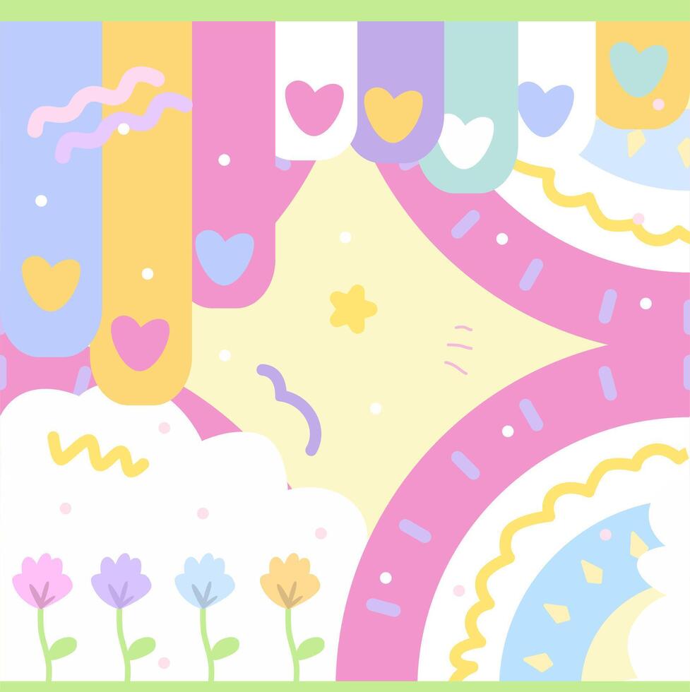 adorable abstract pastel seamless background for kids wallpaper vector