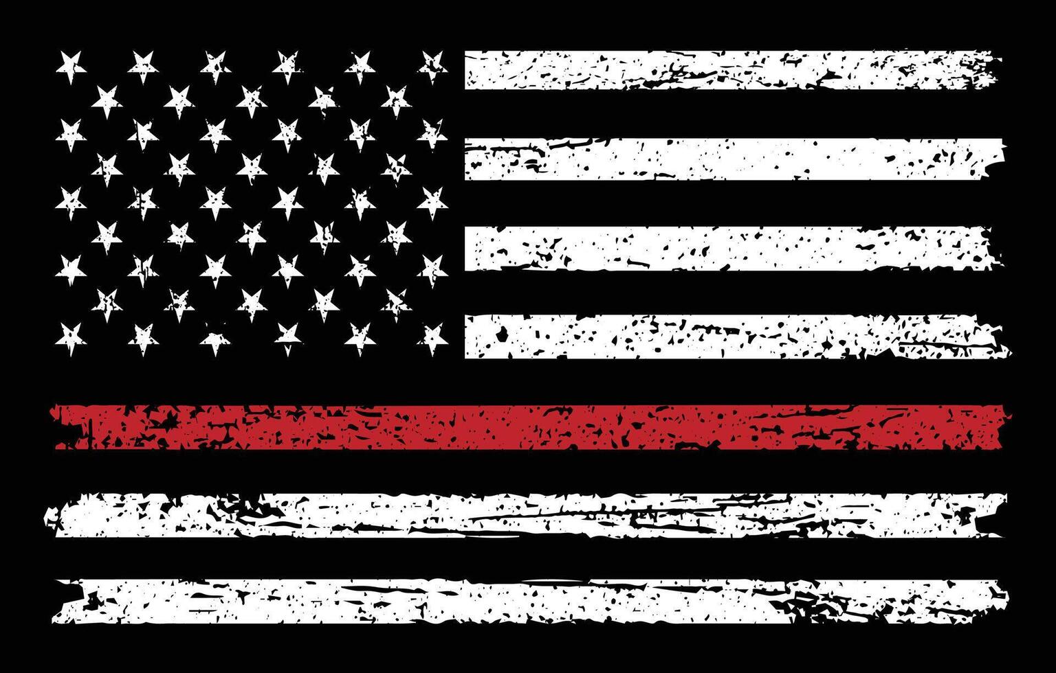 Thin Red Line Flag Logo Design vector