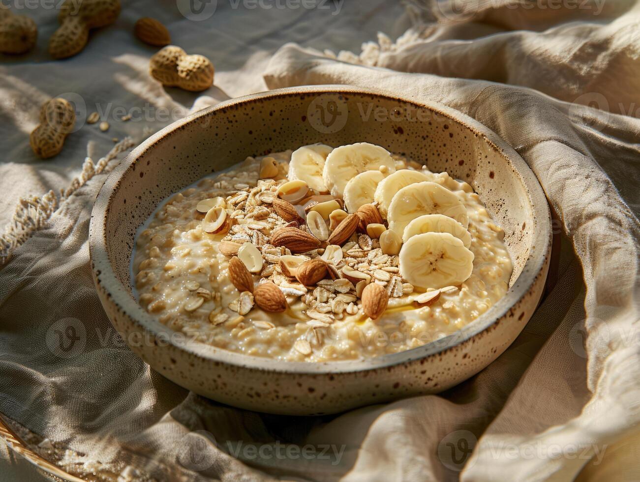 Nut Butter Banana Oat Bowl Delight photo