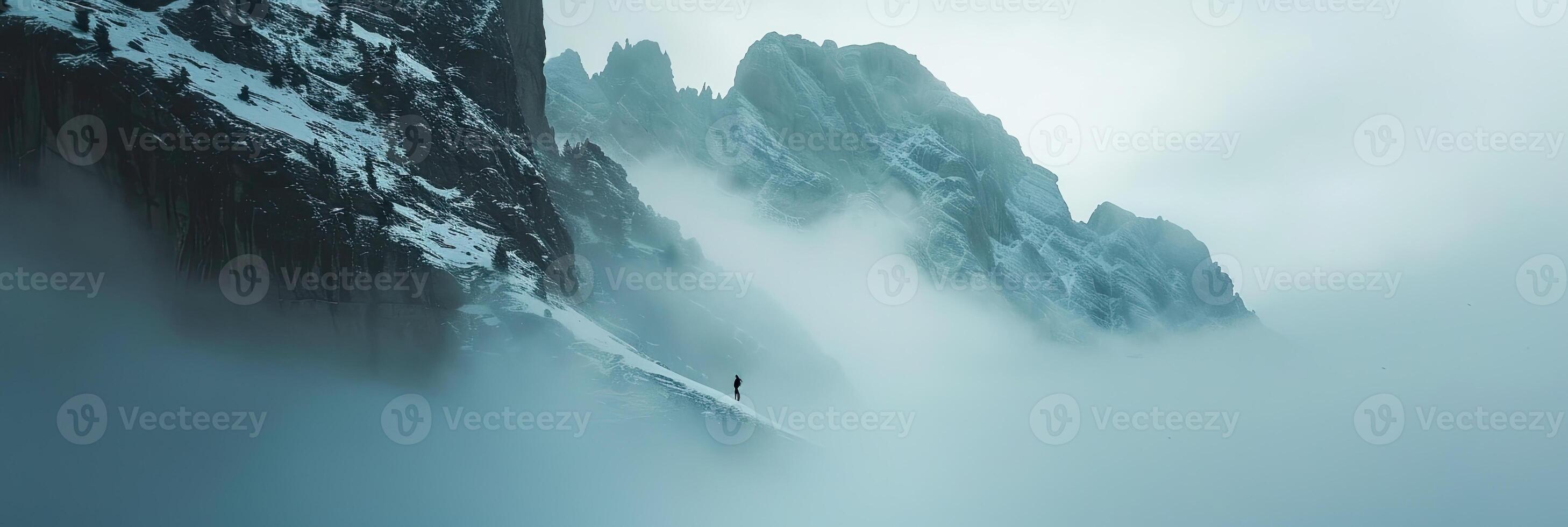 Mountain Fog Landscape View photo