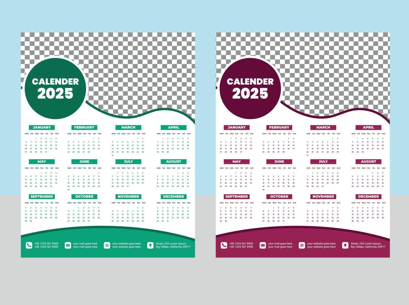 Creative New Callender Design Template vector