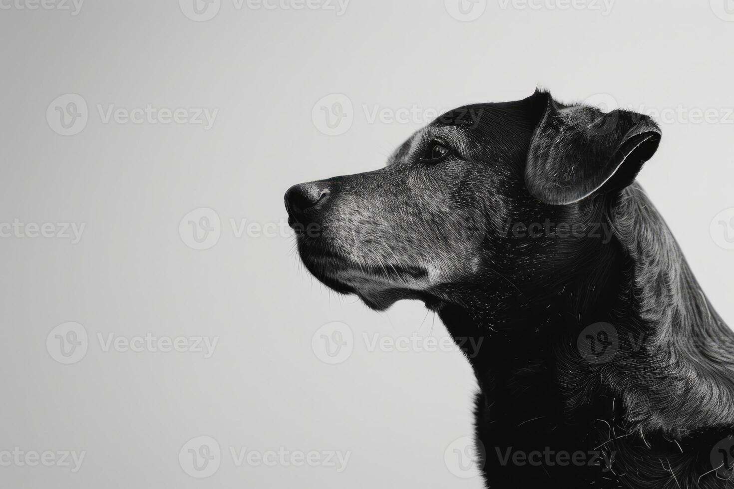 Minimalistic Dog Sideview with Copyspace photo