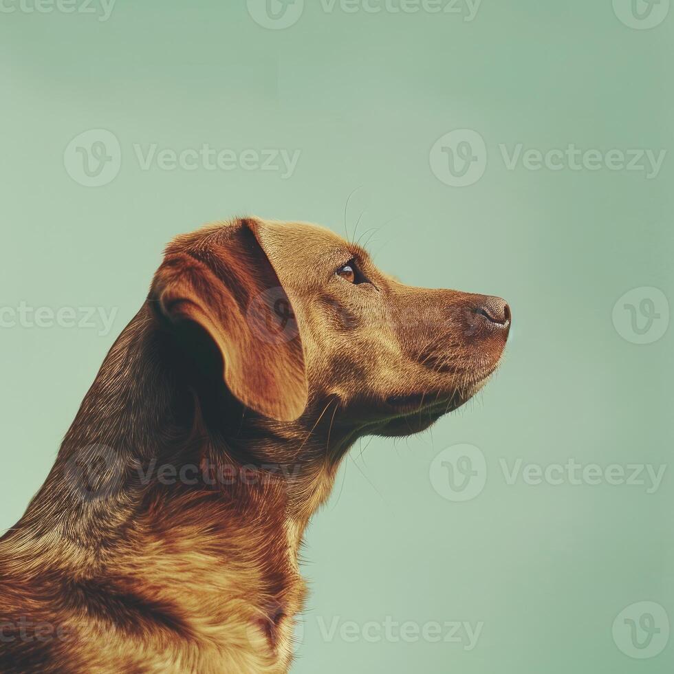 Minimalistic Dog Sideview with Copyspace photo