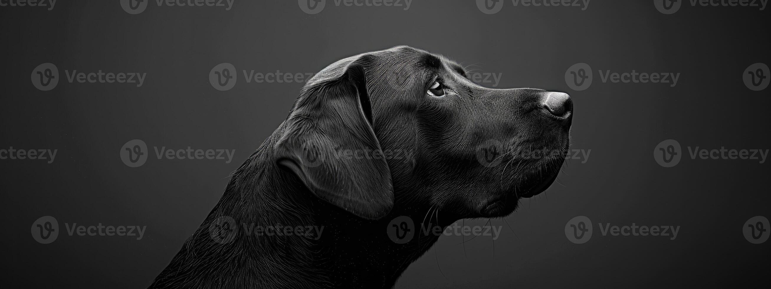 Minimalistic Dog Sideview with Copyspace photo
