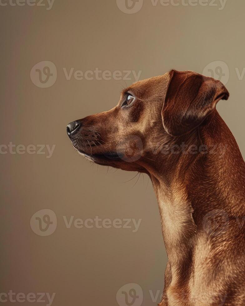 Minimalistic Dog Sideview with Copyspace photo