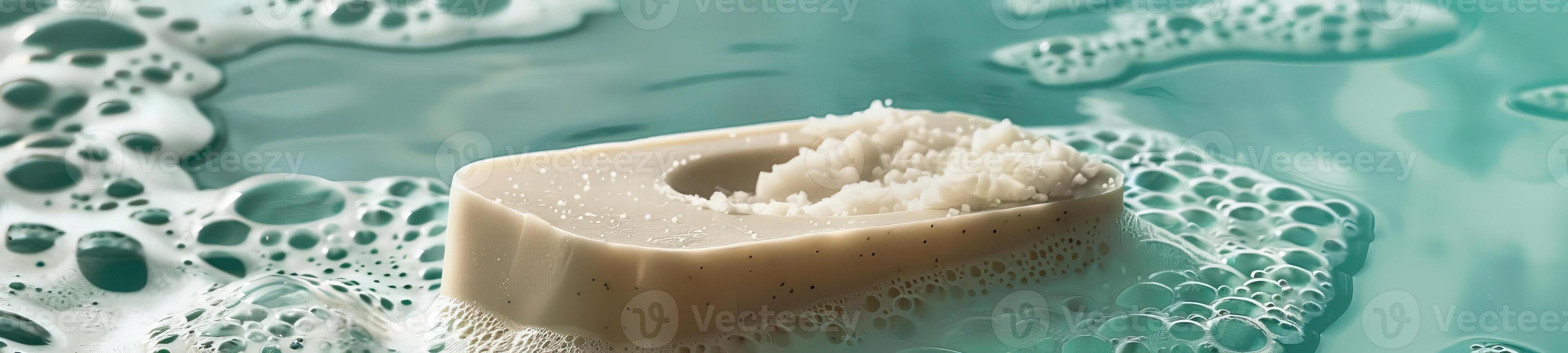 Floating Exfoliating Soap Bar in the Sea photo