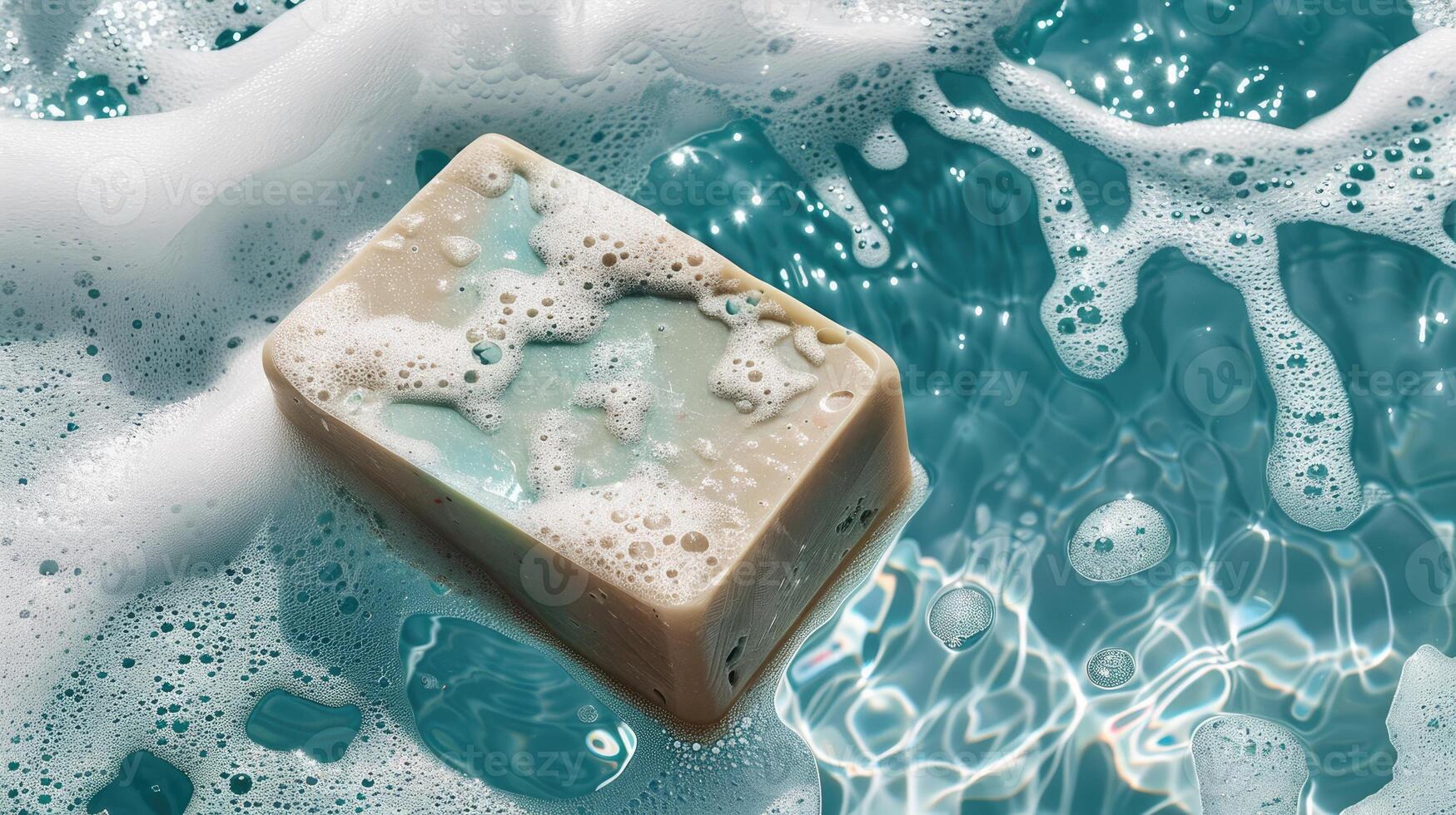 Floating Exfoliating Soap Bar in the Sea photo