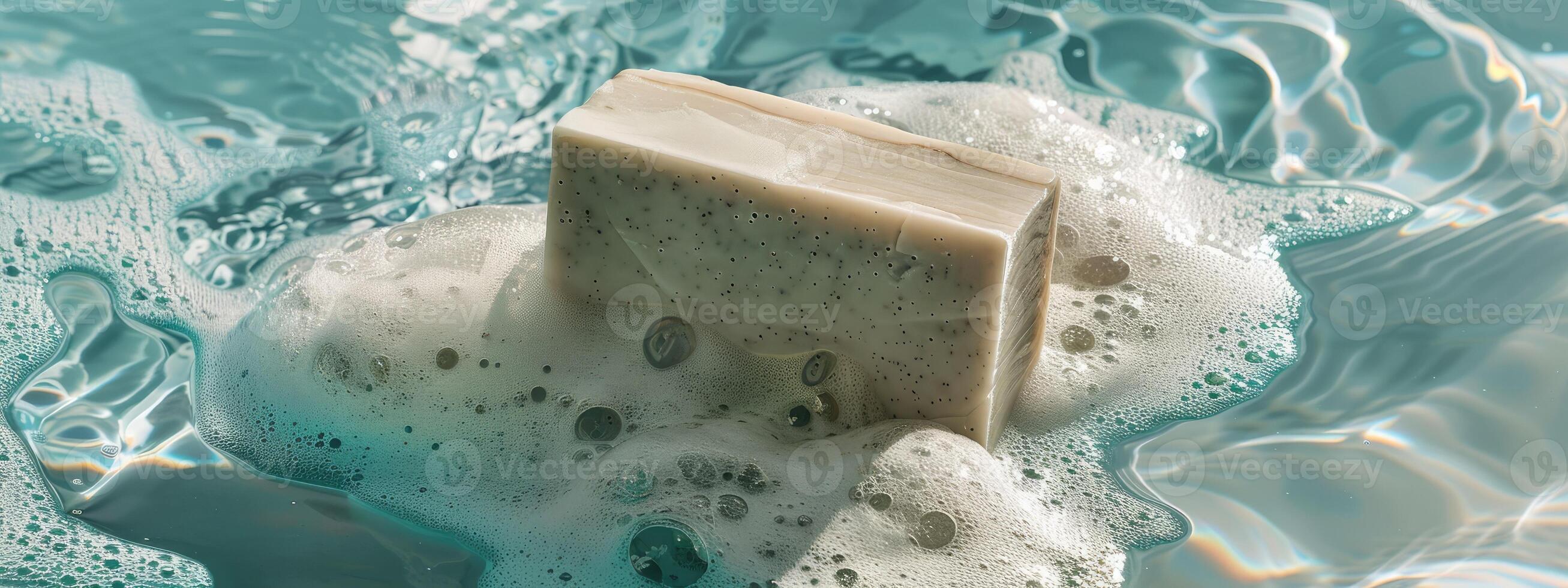 Floating Exfoliating Soap Bar in the Sea photo