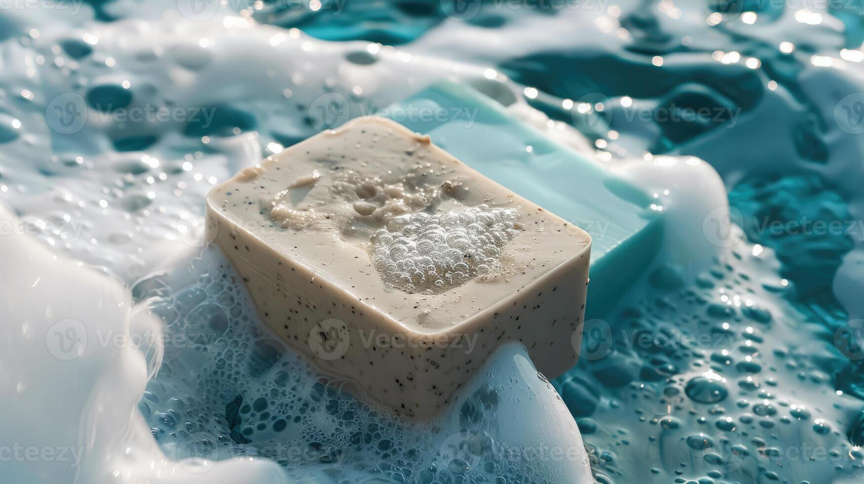 Floating Exfoliating Soap Bar in the Sea photo