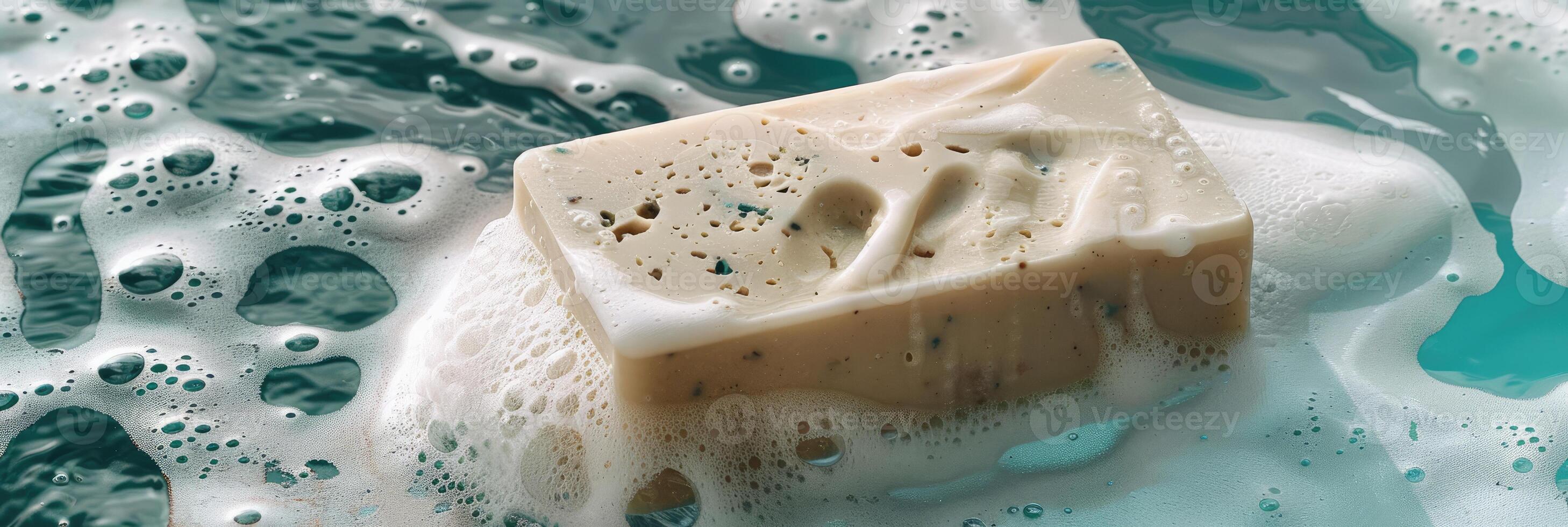 Floating Exfoliating Soap Bar in the Sea photo