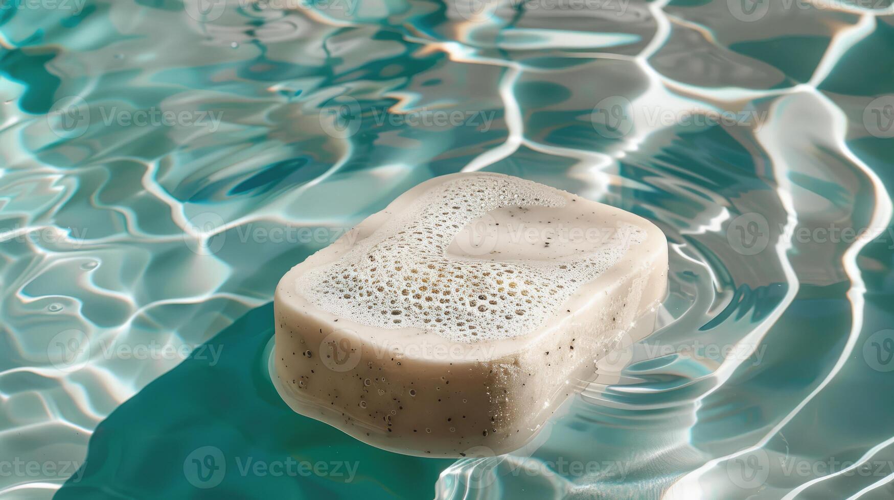 Floating Exfoliating Soap Bar in the Sea photo