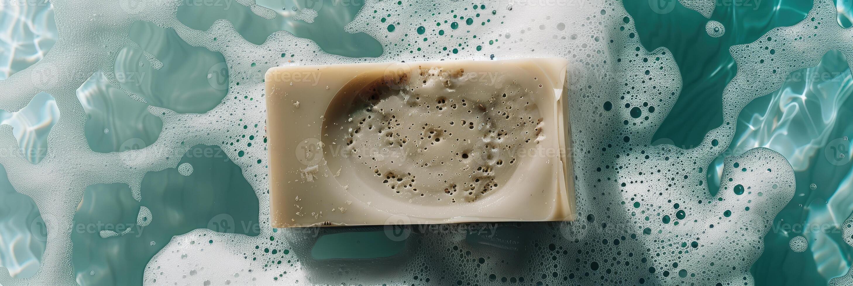 Floating Exfoliating Soap Bar in the Sea photo