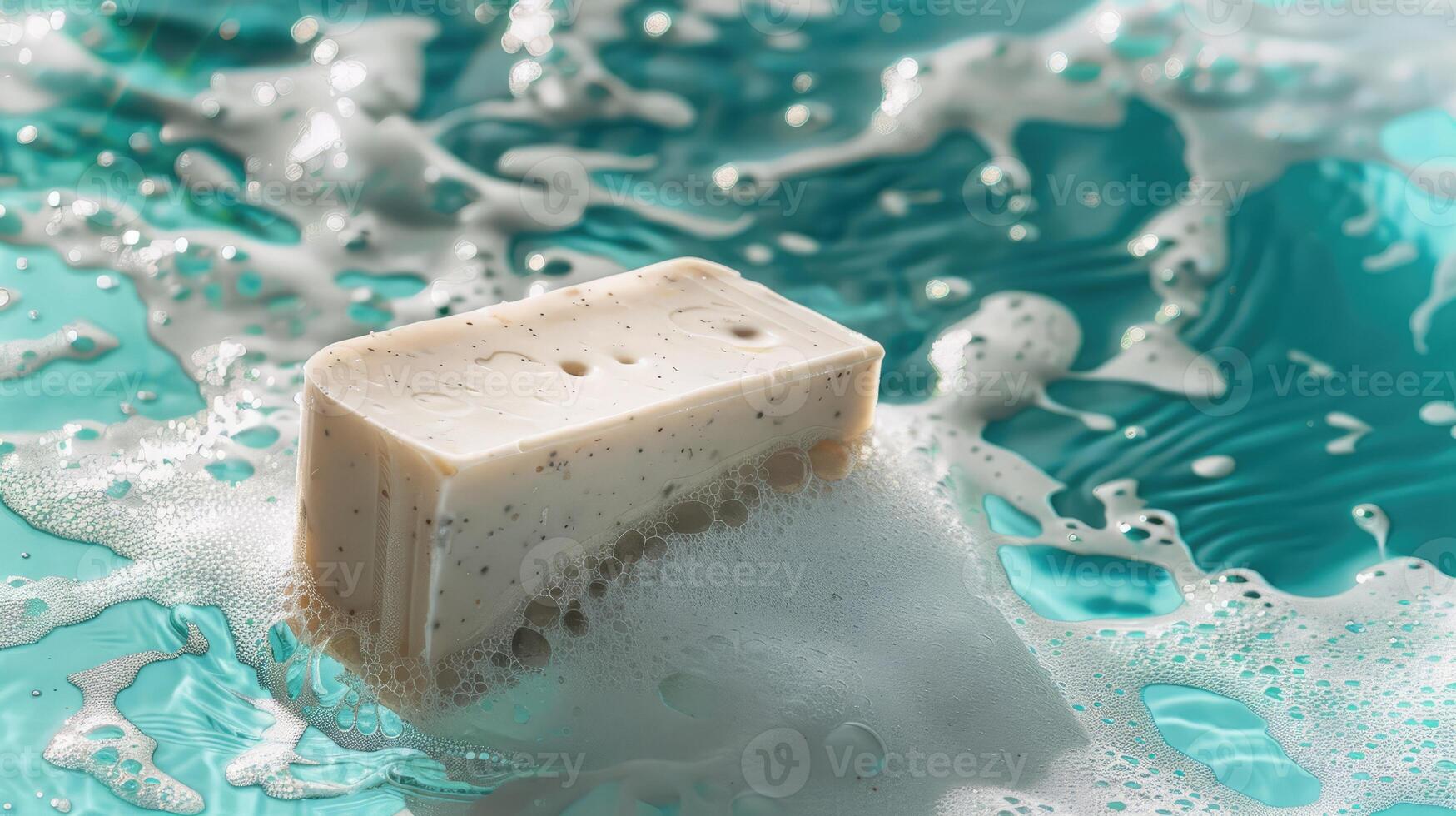 Floating Exfoliating Soap Bar in the Sea photo