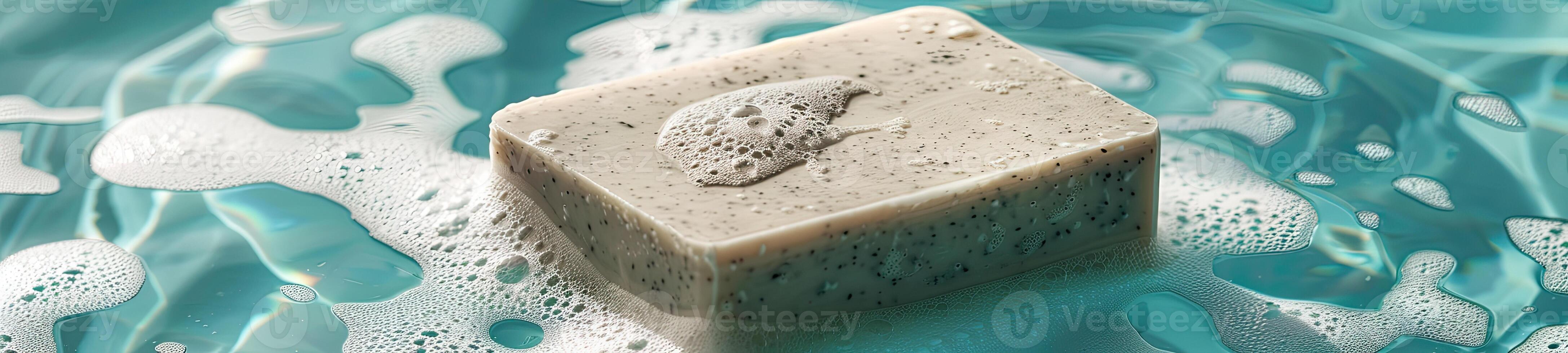 Floating Exfoliating Soap Bar in the Sea photo