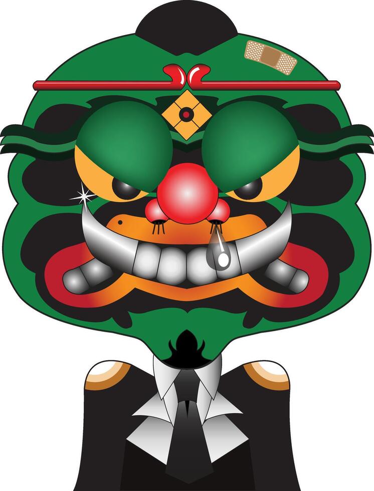 The green giant is angry. vector