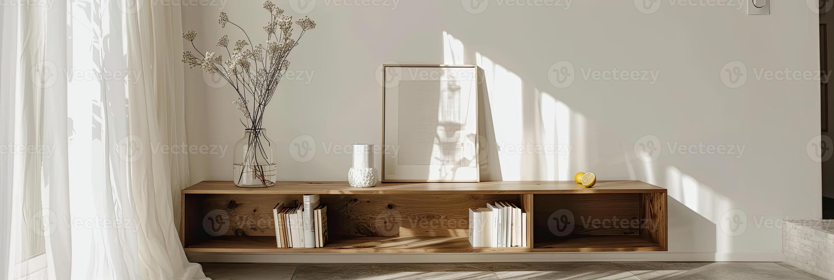 Sleek Smoked Oak Media Console for Modern Living Spaces photo