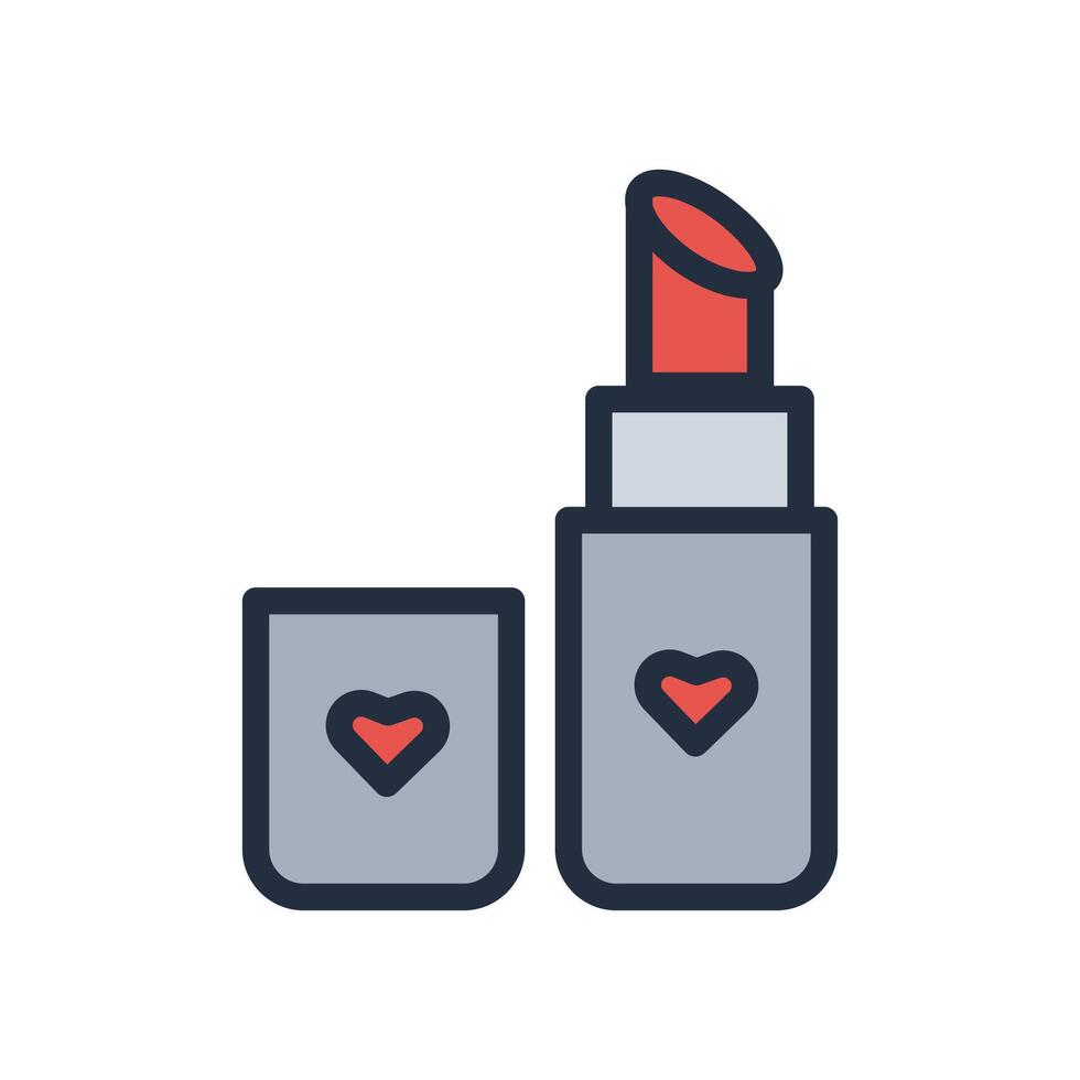 lipstick beauty icon vector