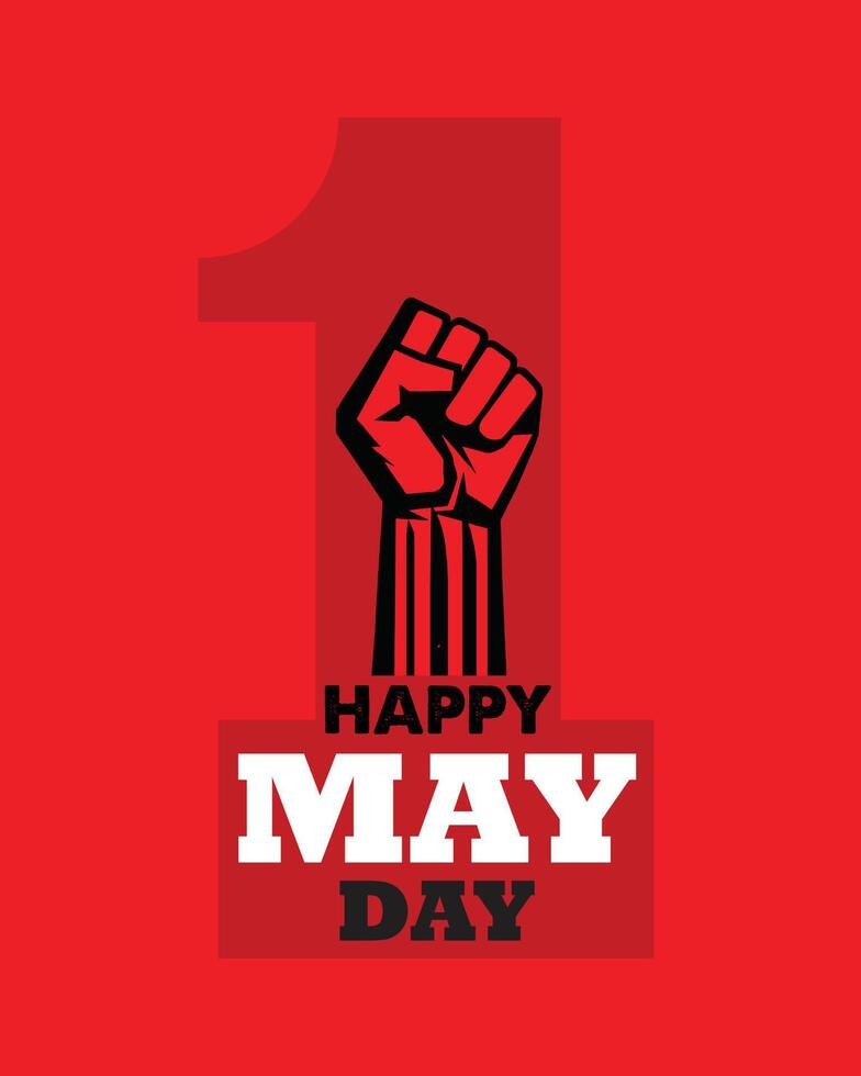 Happy May Day Social Media post vector