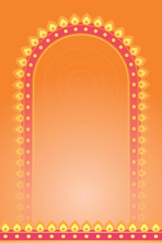 Festival durga puja border decorations durga puja frame durga puja background vector