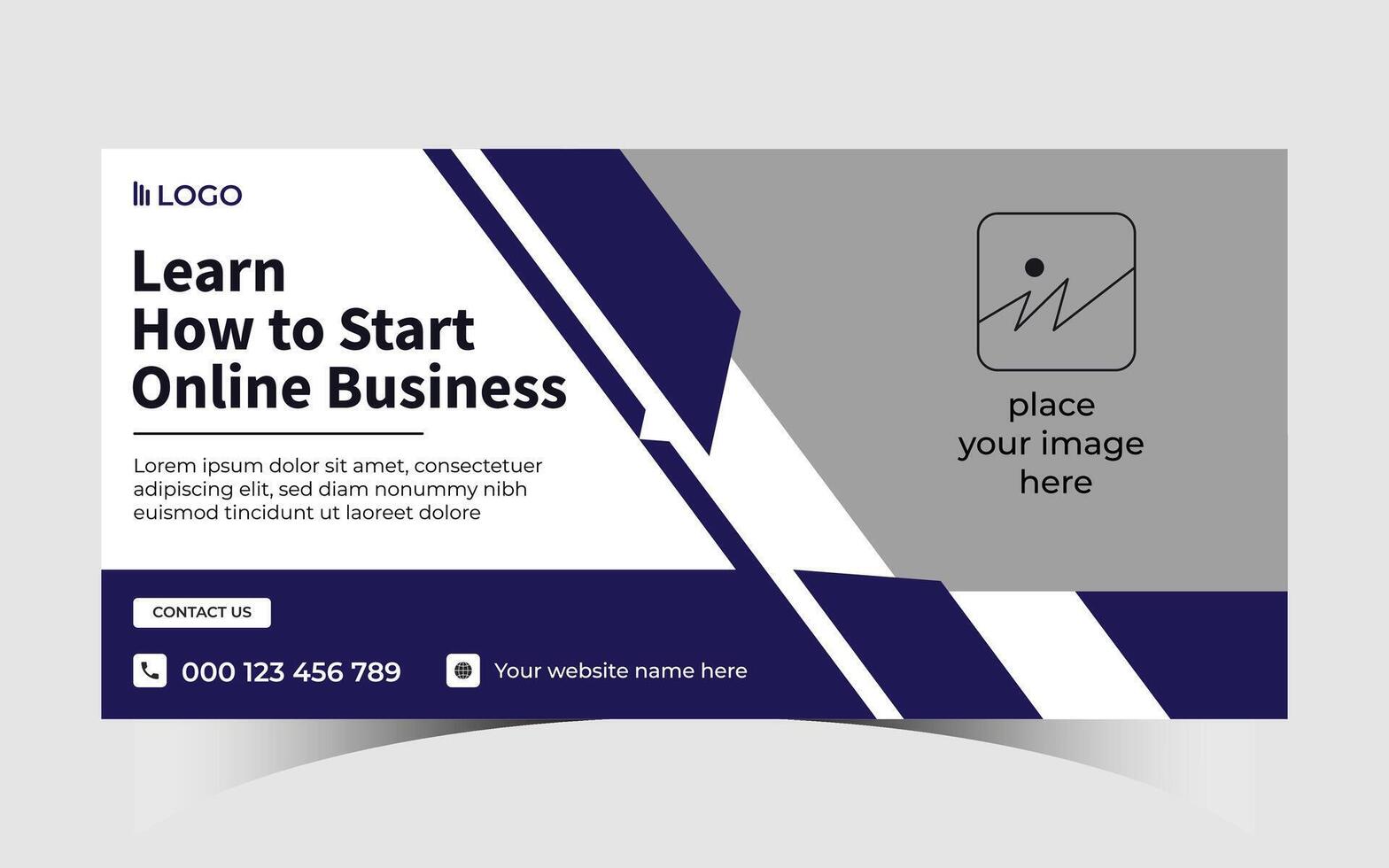 Creative Start-Up online Business Strategy social media, web banner template, corporate banner, header, business webinar banner vector