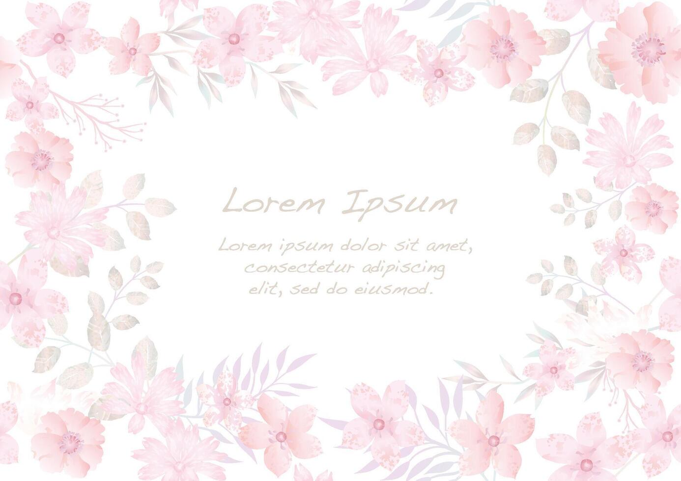 Watercolor Seamless Floral Background Isolated On A White Background. Horizontally And Vertically Repeatable. vector